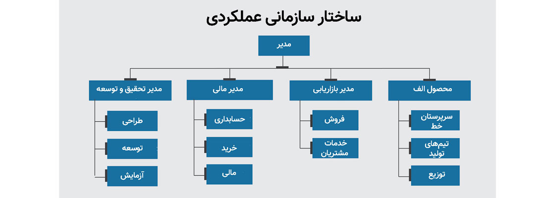 ساختار سازمانی و انواع آن (خطی، پروژه ای، ماتریسی و…)